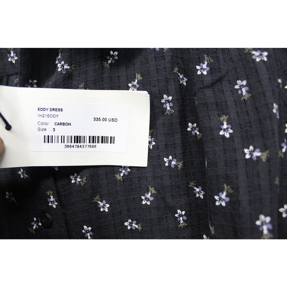 BA&SH Eddy Floral Midi Dress - Carbone Size Large - Picture 7 of 9